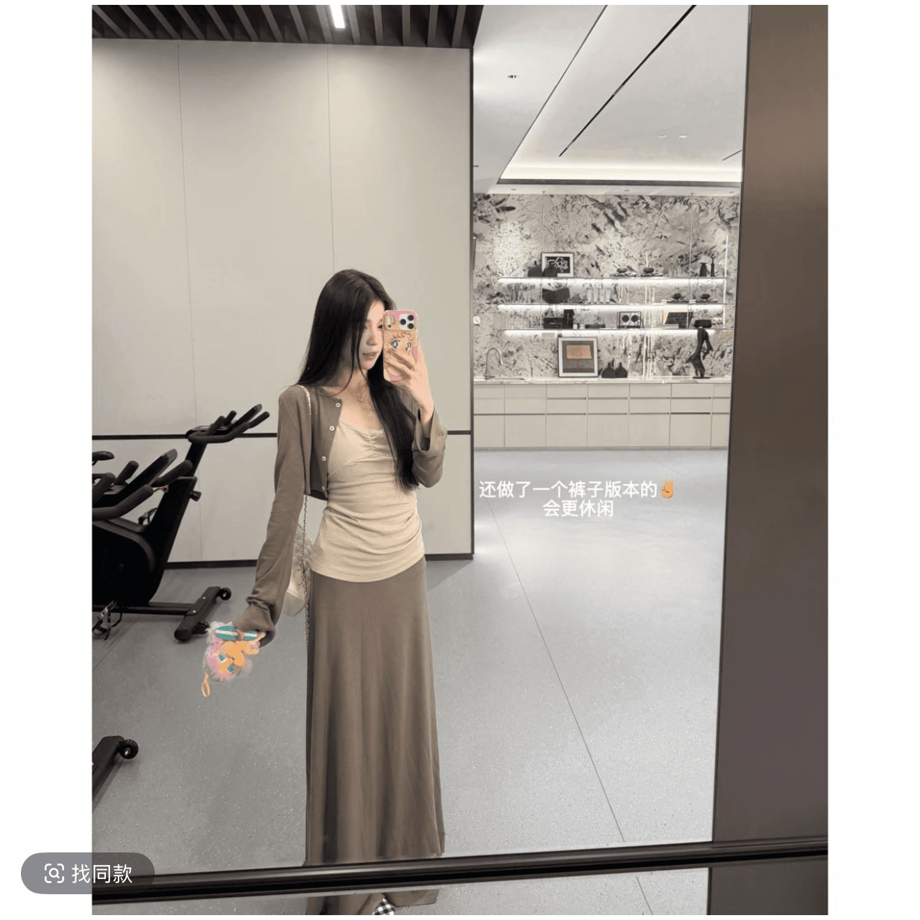 한 부서 부드러운 품격 명문 여성 센스 밖으로 조각 드레스 캐주얼 패션 슬림해 보이는 오픈 가디건 조끼 치마 세 조각 세트 이미지 5