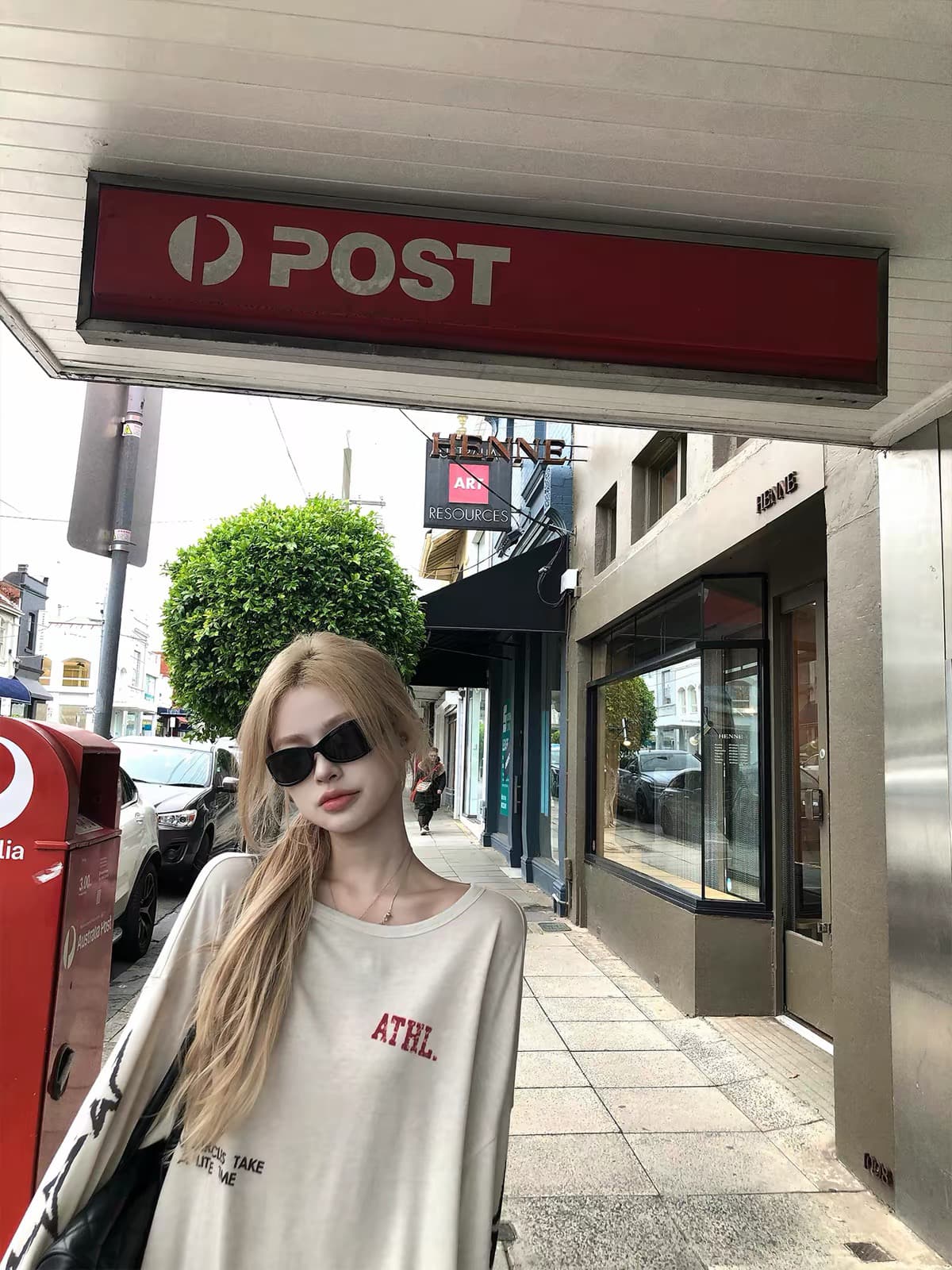 ceezzzi 와이어 메쉬 프린트 공예 알파벳 긴팔 티셔츠 여성 루즈핏 캐주얼 빅 보드 디자인 센스 블라우스 맨위 이미지 2