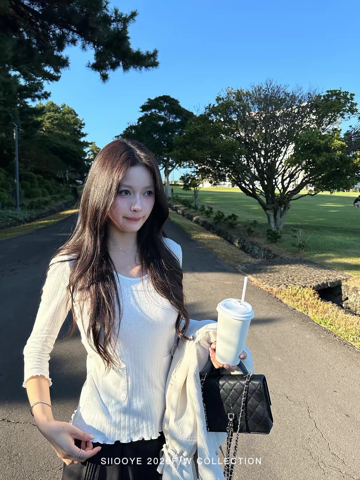 siiooye 보존 면 100% 느슨함 작은 주머니 t 둘 색상 u 칼라 티셔츠 여성 가을 인사이드 가져 가라. 만나는 니트 스웨터 맨위 이미지 4