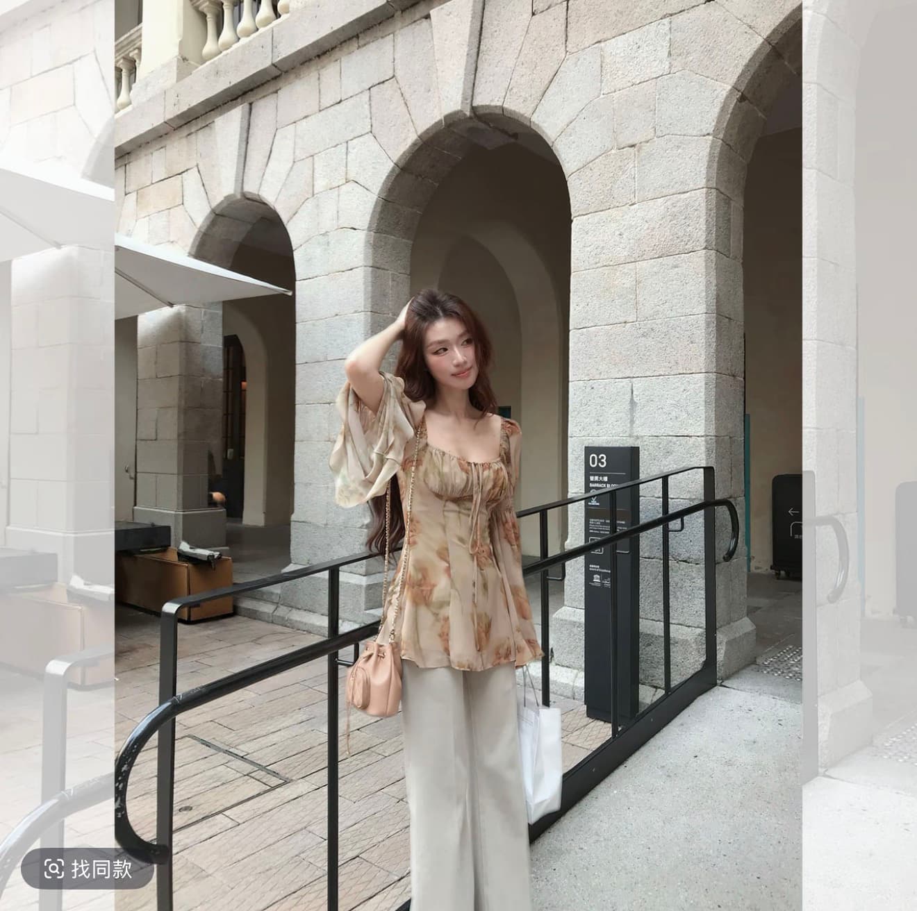 sya 크 사이 작은 웨스트 8 24 신제품 프랑스식 복잡한 고대 칼라 맨위 여성 가을 튜브탑 연꽃 잎 소매 꽃무늬 긴팔 작은 셔츠 상세 이미지 4