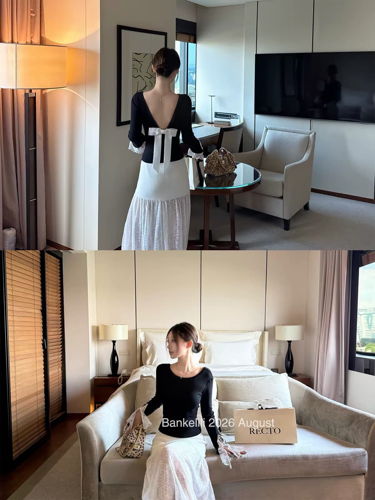 밤나무 코코아 bankelili 낭만주의 치수 프랑스식 모달 작은 대중 디자인 센스 나비 스트랩 맨위 이미지 4