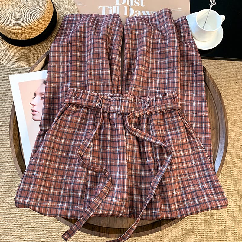 꽃밭 허리 배기 바지 종류 이 기사 풍선 바지 느긋한 느슨함 센스 당겨서 전체 상세 이미지 3