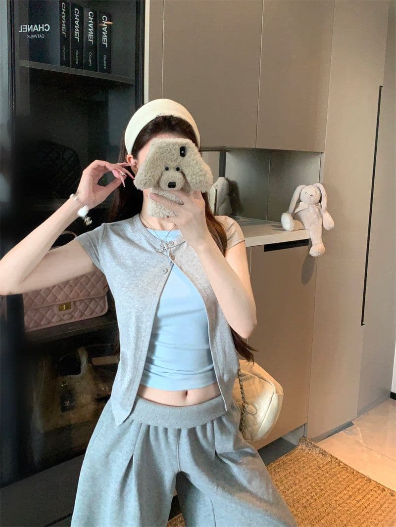 와 사고 방식 페이크 레이어드 반팔 티셔츠 여성 여름 디자인 센스 배색 패치워크 몸매 가꾸기 슬림해 보이는 맨위 트렌디 상세 이미지 20