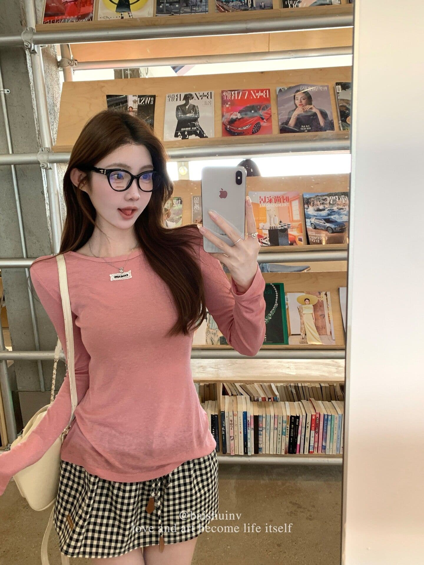 원본 원단 찹쌀 센스 soft 미니멀리즘 라운드 넥 티셔츠 여성 봄 여름 익스트림 제인 바람 주간 실크 아마 얇은 긴팔 맨위 상세 이미지 6