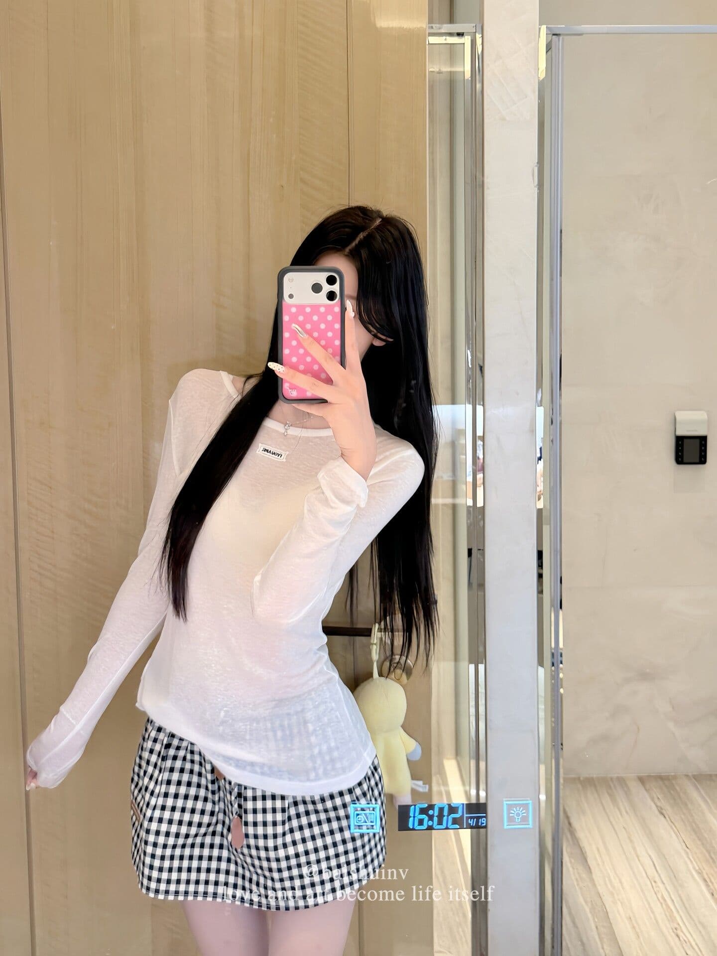 원본 원단 찹쌀 센스 soft 미니멀리즘 라운드 넥 티셔츠 여성 봄 여름 익스트림 제인 바람 주간 실크 아마 얇은 긴팔 맨위 상세 이미지 36