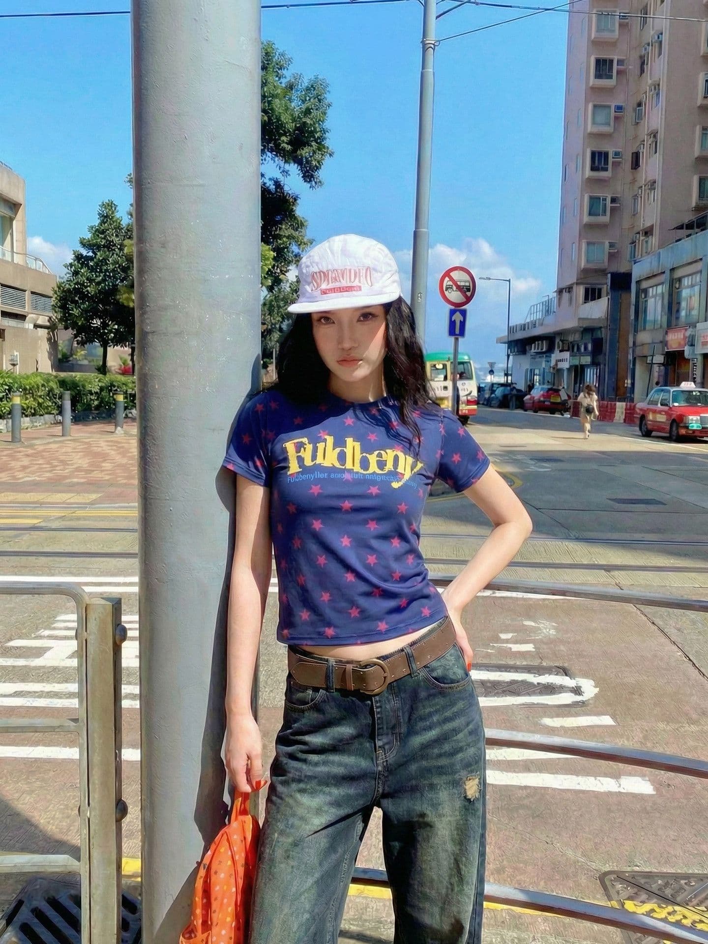 40 순면 92 면 8 암모니아 Lun 캐주얼 알파벳 별 전체 인쇄 라운드 넥 티셔츠 슬림해 보이는 다용도 반팔 기본 셔츠 상세 이미지 16