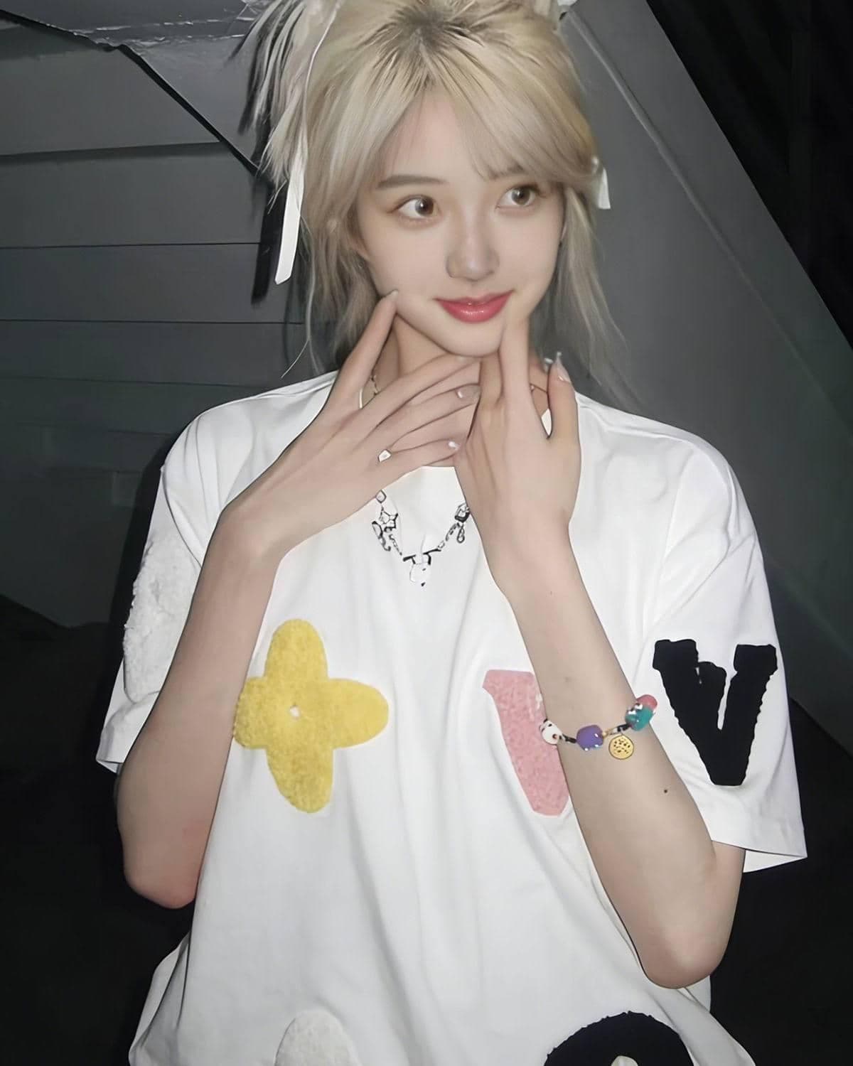 19 지점 220 그램 순면 수건 자수 반팔 조수 브랜드 높음 거리 아메리칸 여름 새로운 루즈핏 티셔츠 여성 이미지 2