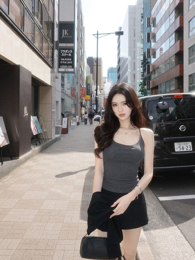 와 사고 방식 여름 작은 예쁜 허리 좋은 인물 품격 행침 목 캐미솔 인사이드 잡아라. 의류 상세 이미지 4