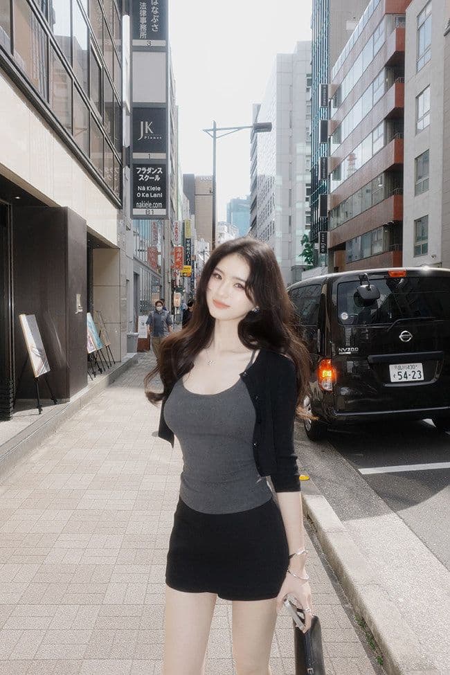 와 사고 방식 여름 작은 예쁜 허리 좋은 인물 품격 행침 목 캐미솔 인사이드 잡아라. 의류 상세 이미지 7