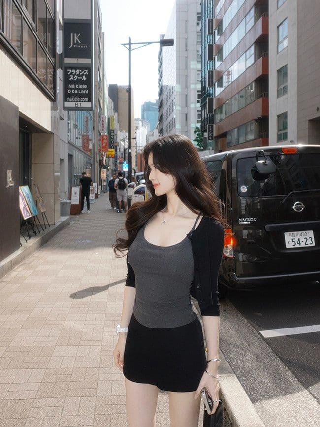 와 사고 방식 여름 작은 예쁜 허리 좋은 인물 품격 행침 목 캐미솔 인사이드 잡아라. 의류 상세 이미지 8