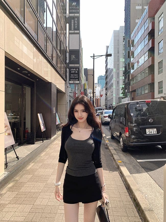 와 사고 방식 여름 작은 예쁜 허리 좋은 인물 품격 행침 목 캐미솔 인사이드 잡아라. 의류 상세 이미지 13
