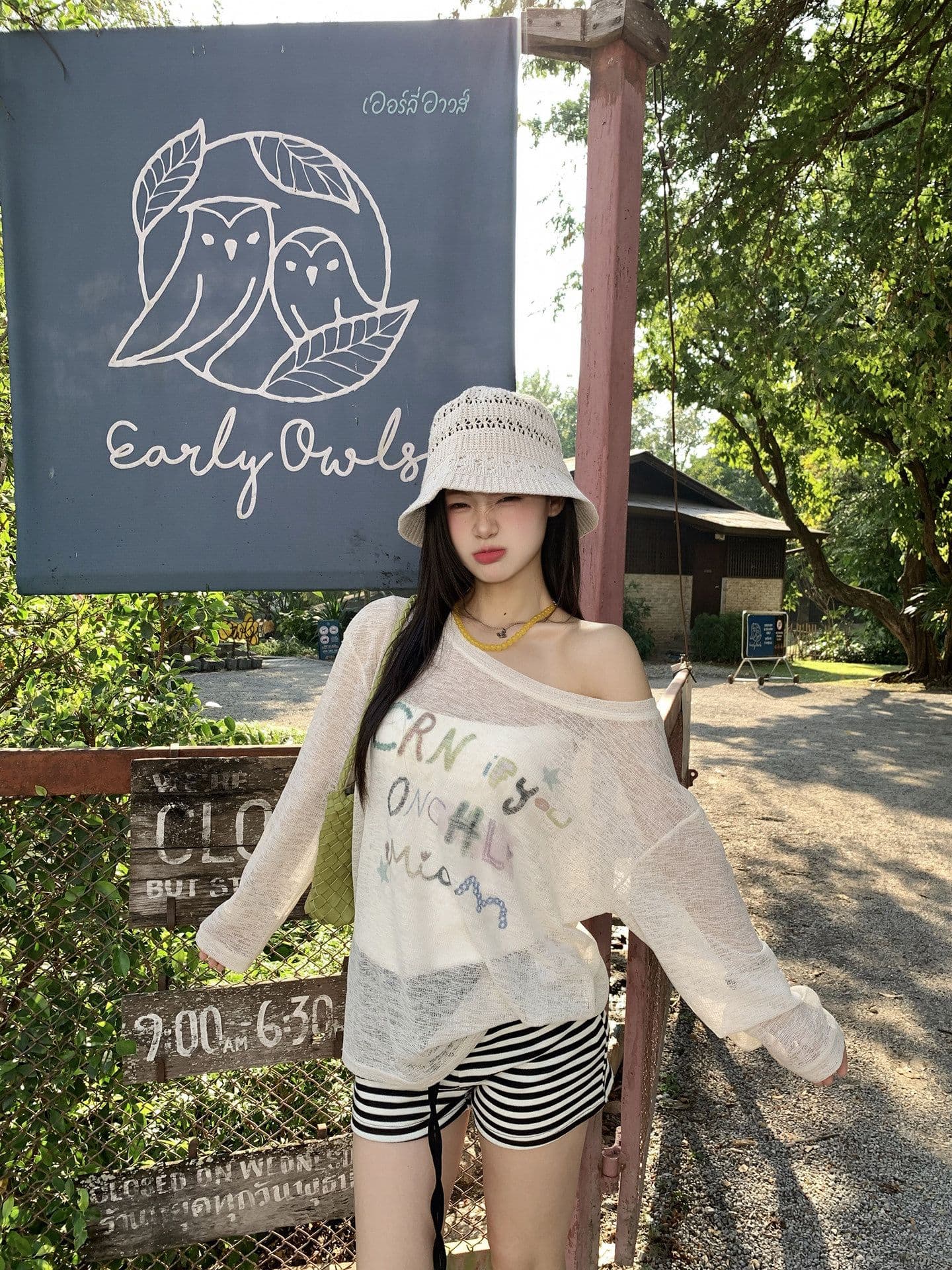 원본 면 린넨 슈퍼 청 ~을 통해 블라우스 티셔츠 여성 봄 여름 폭발 신선함 긴팔 한 부서 연령 감소 프린트 작은 맨위 이미지 2