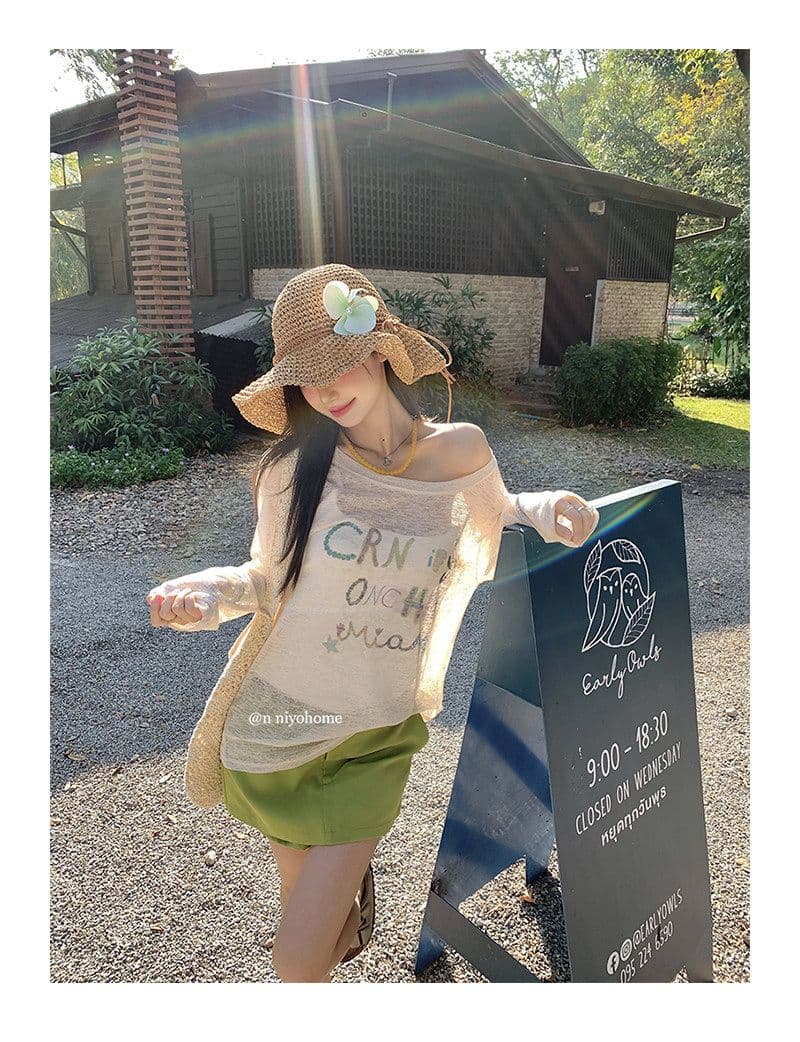 원본 면 린넨 슈퍼 청 ~을 통해 블라우스 티셔츠 여성 봄 여름 폭발 신선함 긴팔 한 부서 연령 감소 프린트 작은 맨위 상세 이미지 16