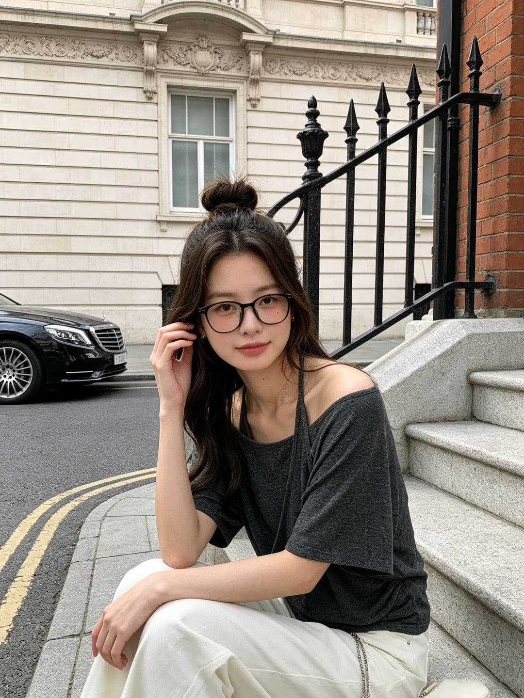 컬러 코튼 당겨 프레임 한 부서 페이크 레이어드 디자인 센스 행침 목 반팔 티셔츠 여성 오프숄더 몸매 가꾸기 슬림해 보이는 맨위 상세 이미지 3