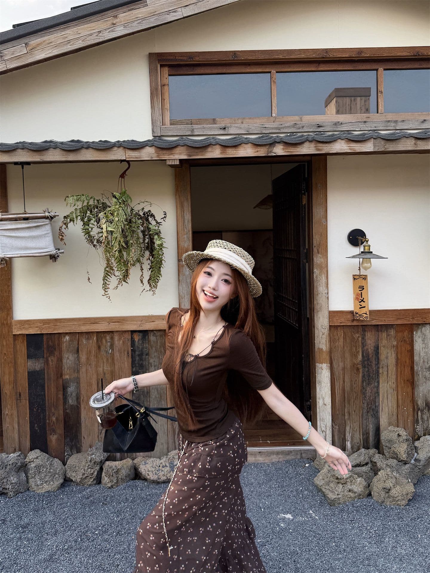 사람들 면 260 그램 Chic 몸매 가꾸기 긍정적 인 어깨 5 점 소매 티셔츠 여성 여름 디자인 센스 레이스업 슬림해 보이는 맨위 상세 이미지 19
