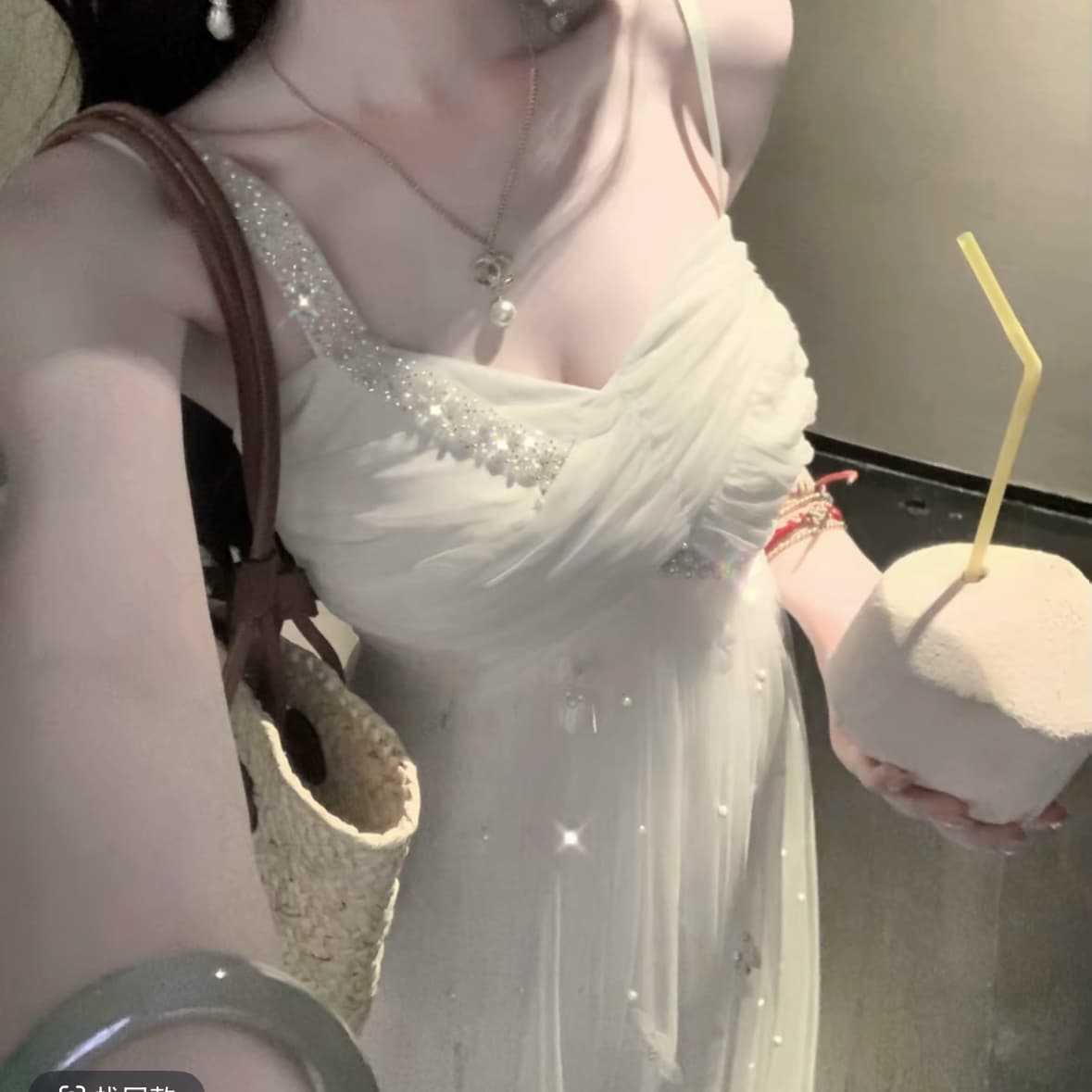 선물 물품 우아한 조 맞춤 윈치 나비 슈퍼 요정 3 차원 꽃 비즈 박기 망사 슬립 드레스 이미지 3