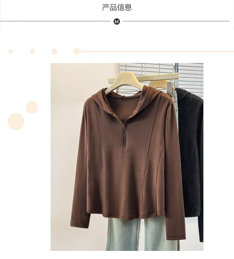 실사 부드러운 찹쌀 있음 종류 미니멀리즘 와 성별 루즈핏 캐주얼 후드 주간 실크 후드티 여성 다용도 연령 감소 슬림해 보이는 인사이드 가져 가라. 상세 이미지 6