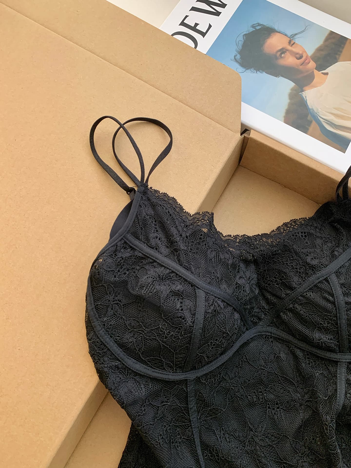 실사 통제 가격 20 프랑스식 순수한 욕망 바람 생선뼈 레이스 캐미솔 벨트 가슴 패드 여성 여름 몸매 가꾸기 맨위 상세 이미지 3
