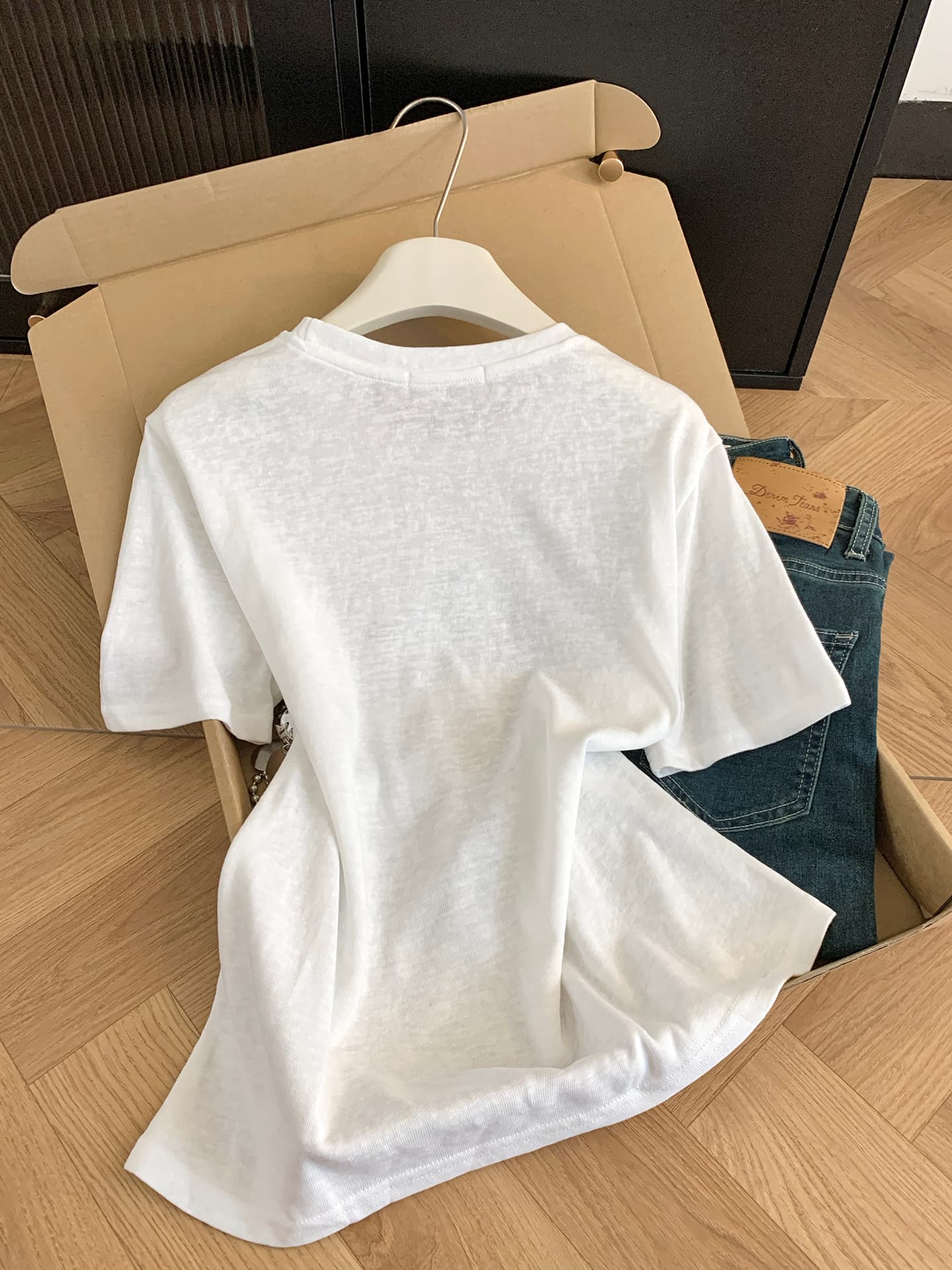 실사 통제 가격 20 한 부서 재미있는 만화 프린트 반팔 티셔츠 여성 여름 얇은 스타일 라운드 넥 화이트 맨위 이미지 2
