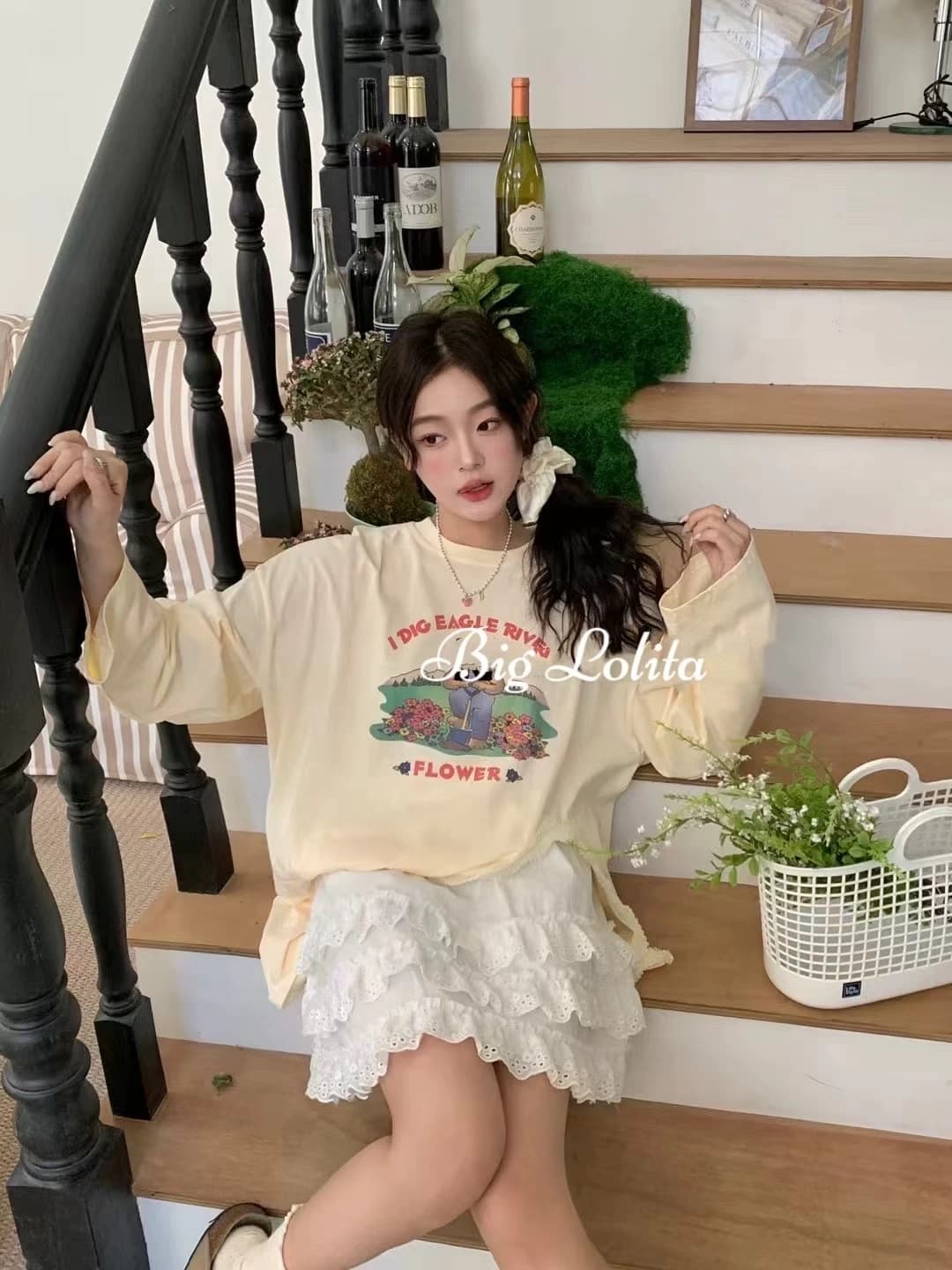 작은 쉔 크러시 xsmm 하이웨이스트 슬림해 보이는 레이스 케이크 미니 스커트 여성 2024 봄 여름 새로운 한 마디 반신 치마 상세 이미지 5