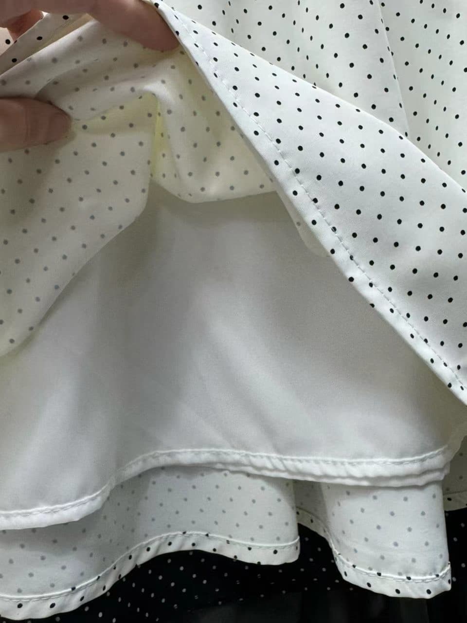 rainy 한 부서 분위기 센스 도트 무늬 투명 지퍼 우산 치마 여름 여성 루즈핏 다용도 하이웨이스트 레트로 반신 스커트 상세 이미지 9