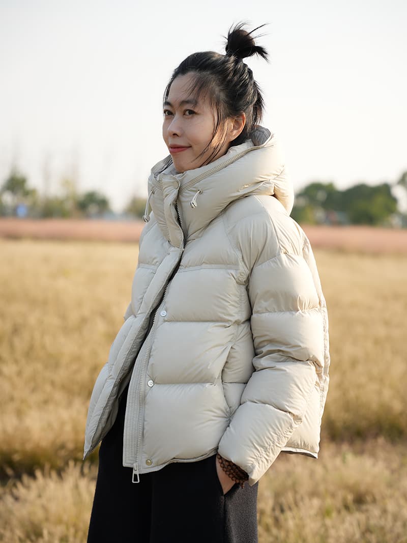 슈퍼 부드러운 버블 푸 구름 다운 재킷 여성 짧은 한국 스타일 작은 키 슬림해 보이는 거북이 패딩 재킷 두꺼운 면 의류 재킷 상세 이미지 54