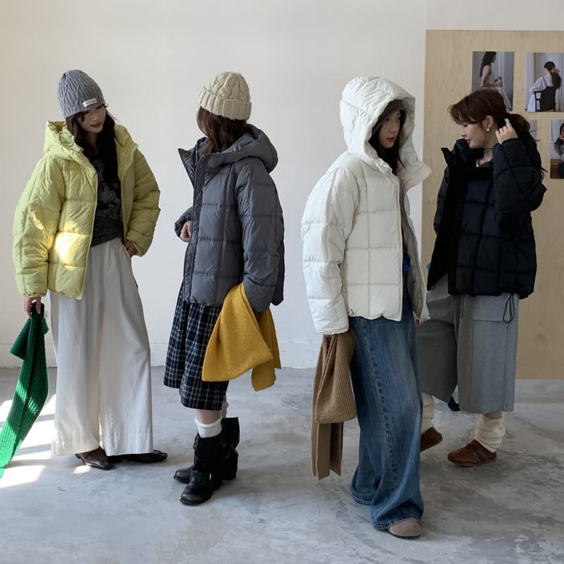 실사 새로운 다운 재킷 여성 짧은 구름 버블 푸 후드 광장 한국 스타일 루즈핏 빅 사이즈 코튼 자켓