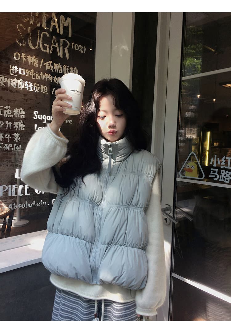 주름 베스트 새로운 다운 재킷 여성 여성 코트 2026 겨울 디자인 센스 작은 대중 고유 한 어깨 여성 코트 상세 이미지 44