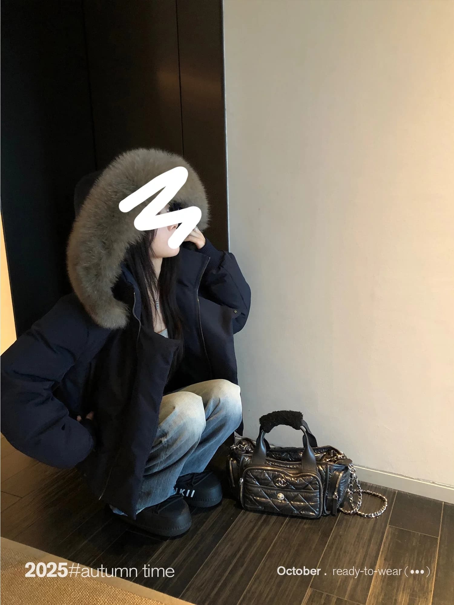 블루스 순간 여우 모피 칼라 쇼트 스타일 자이언트 잘 생긴 다운 재킷 여성 머저리 작은 키 재킷 새로운 코튼 자켓 상세 이미지 25
