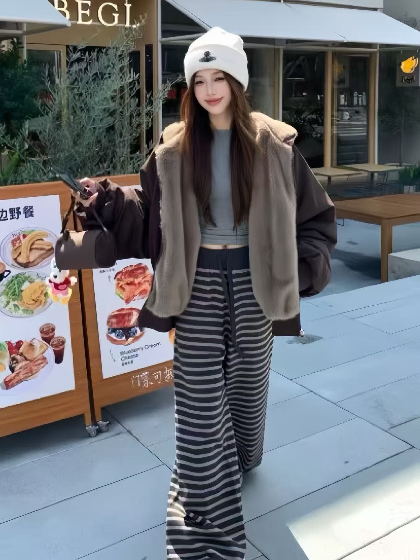 양면 착용 Parker 서비스 2026 년 겨울 의류 새로운 면 의류 여성 모피 재킷 좌 산 조각 느긋한 센스 두꺼운 재킷 상세 이미지 9