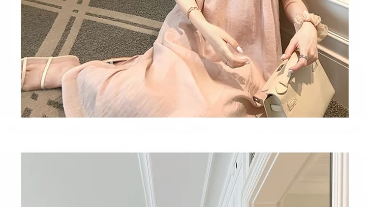 질량 지금 지금 그림 있음 가공 부드러운 바람 품격 임산부 조끼 스커트 루즈핏 얇은 아름다운 품격 출산 스커트 상세 이미지 40