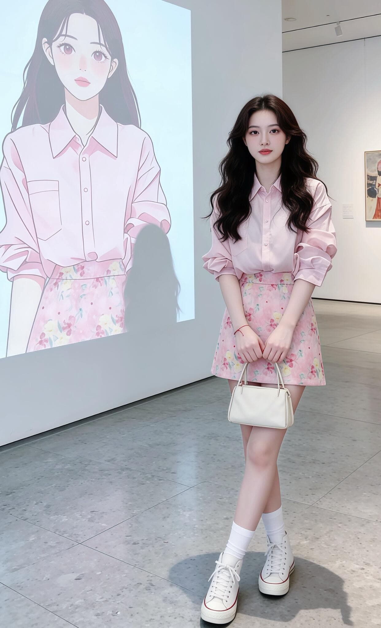 느긋한 바람 핑크색 주간 실크 쉬폰 자외선 차단 셔츠 여성 코트 가을 외부 가져 가라. Tulle 블라우스 얼음 실크 오픈 가디건 셔츠 상세 이미지 1