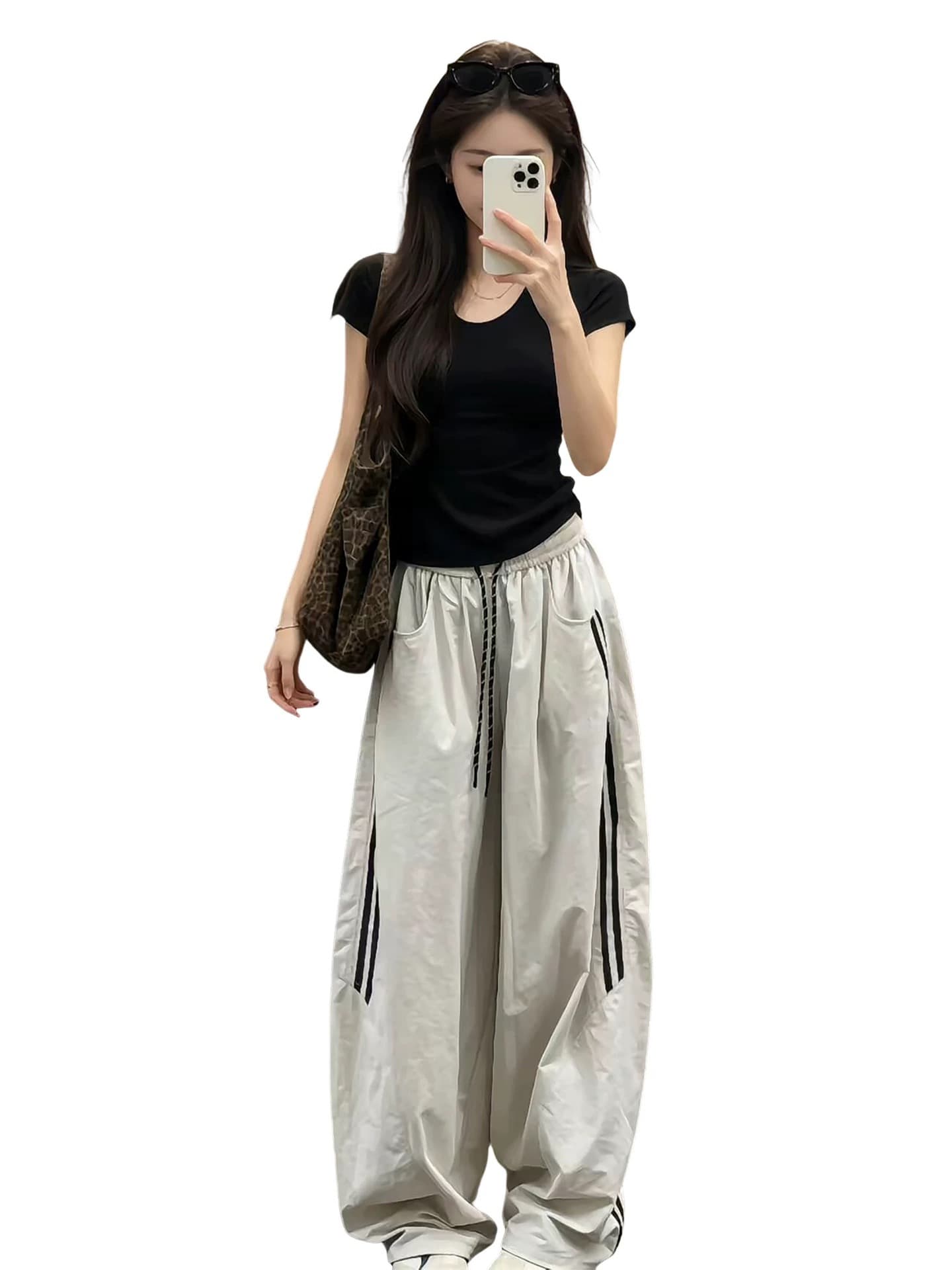 자이언트 잘 생긴 슈퍼 화재 연령 감소 ootd 착용 가져 가라. 전체 집합 2026 새로운 여성 초기 여름 캐주얼 운동 투피스 슈트 상세 이미지 2