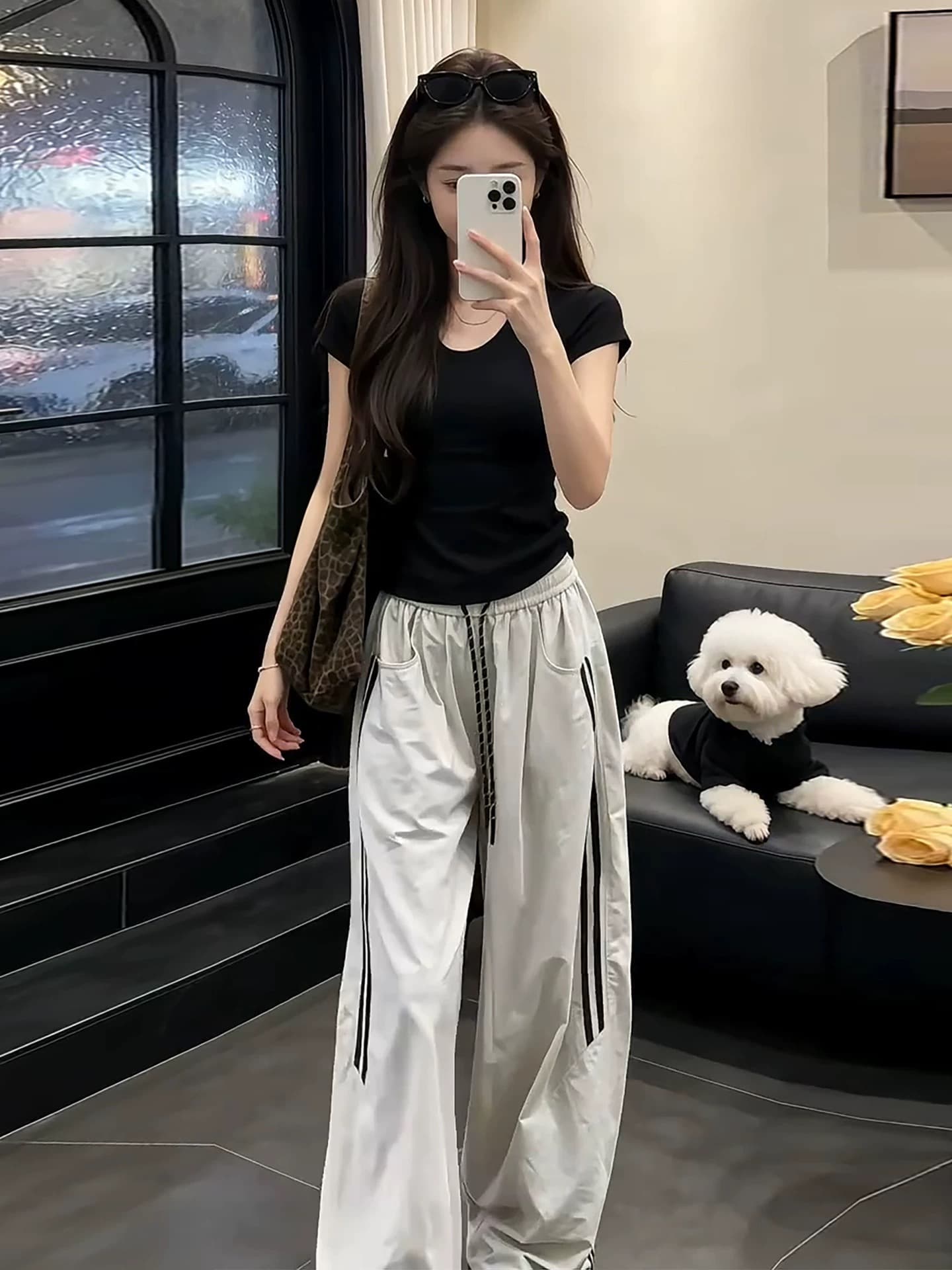 자이언트 잘 생긴 슈퍼 화재 연령 감소 ootd 착용 가져 가라. 전체 집합 2026 새로운 여성 초기 여름 캐주얼 운동 투피스 슈트 상세 이미지 4