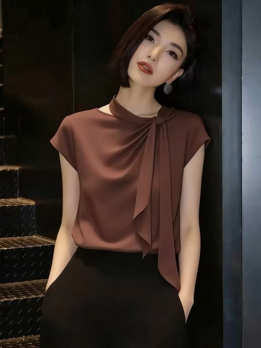 세련된 디자인 패션 편안함 외국 가스 미니멀리즘 출퇴근 유럽 상품 2026 여름 새로운 맨위 여성 상세 이미지 1