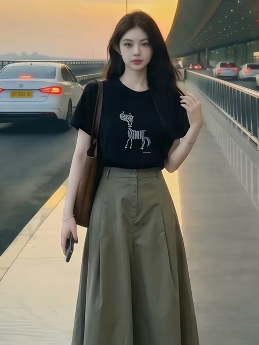 작은 키 여름 아름다운 자이언트 잘 생긴 캐주얼 바지 투피스 슈트 여성 2026 슈퍼 화재 연령 감소 착용 가져 가라. 전체 집합 이미지 5