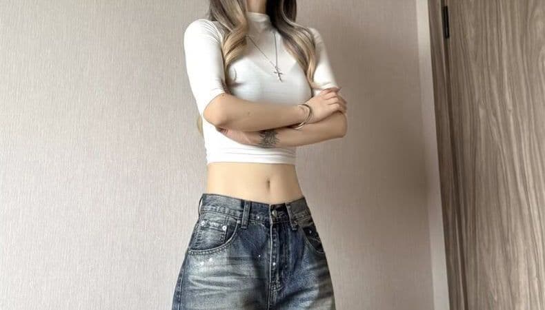 출퇴근 중성 워싱 먹물 모통이 칼 청바지 여성 봄 가을 루즈핏 넓은 다리 도루 센스 슬림해 보이는 바닥 청소 데님 바지 상세 이미지 1