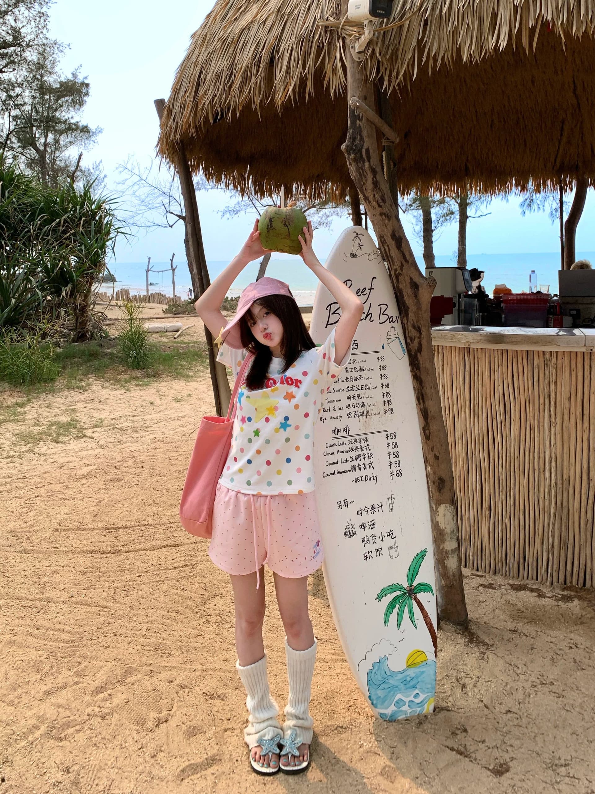 3 차원 허리 머리 도트 무늬 알파벳 반바지 여성 여름 새로운 핫걸 루즈핏 다용도 펌프 로프 허리밴드 반바지 상세 이미지 4