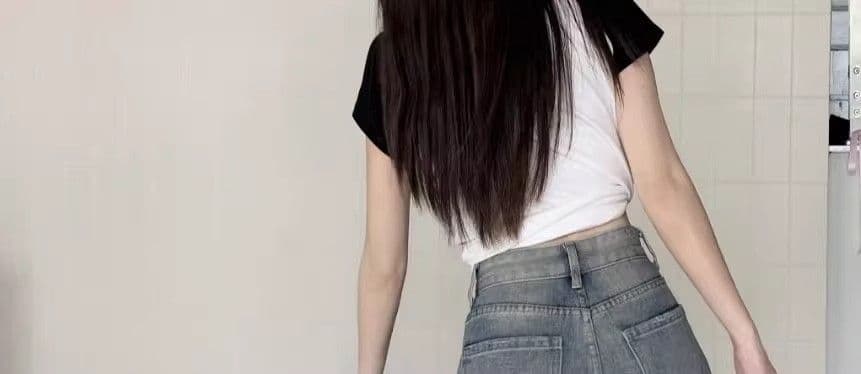 아메리칸 레트로 별 프린트 데님 바지 여성 여름 거리 핫걸 루즈핏 넓은 다리가 짧다. 바지 5 점 바지 상세 이미지 43