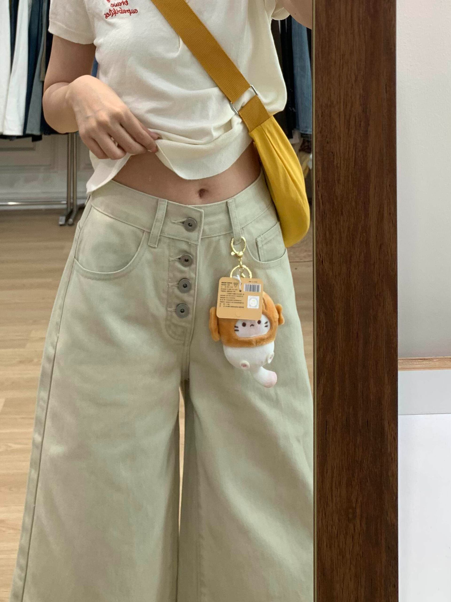 높음 거리 중성 출퇴근 데님 7부 바지 여성 봄 여름 새로운 작은 대중 디자인 센스 패션 스트레이트 데님 7부 바지 상세 이미지 3
