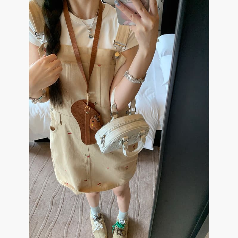 다용도 ins 트렌디 출퇴근 캐주얼 데님 멜빵 스커트 여성 봄 여름 새로운 루즈핏 달콤한 차가운 다용도 멜빵 데님 스커트 이미지 4