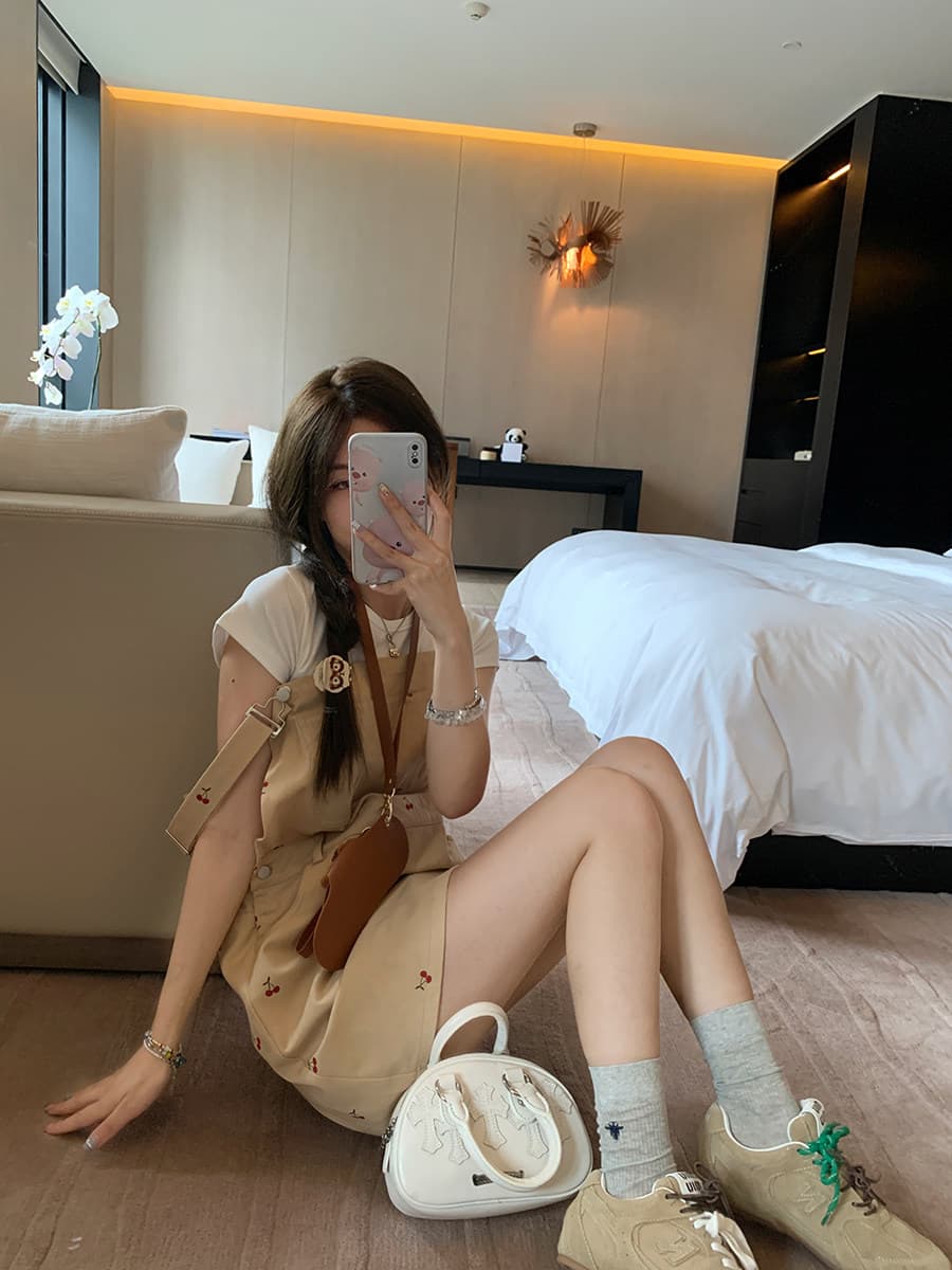 다용도 ins 트렌디 출퇴근 캐주얼 데님 멜빵 스커트 여성 봄 여름 새로운 루즈핏 달콤한 차가운 다용도 멜빵 데님 스커트 상세 이미지 19