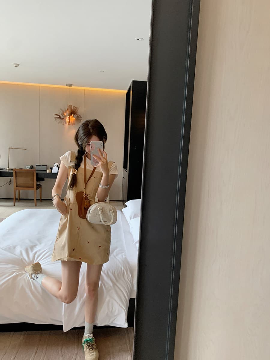 다용도 ins 트렌디 출퇴근 캐주얼 데님 멜빵 스커트 여성 봄 여름 새로운 루즈핏 달콤한 차가운 다용도 멜빵 데님 스커트 상세 이미지 24