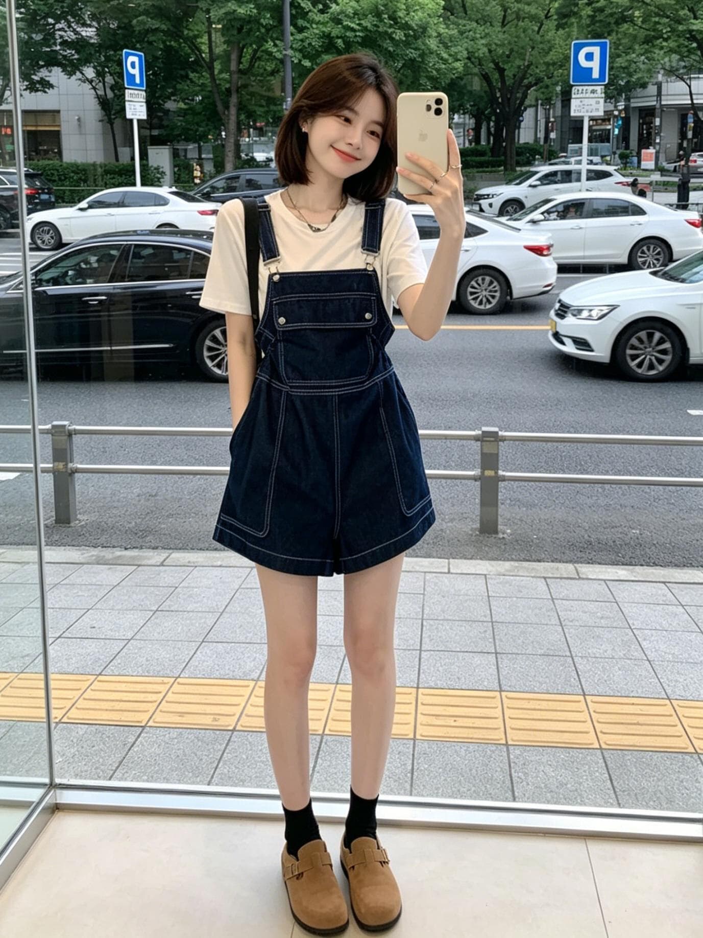 다용도 ins 트렌디 출퇴근 캐주얼 데님 멜빵 스커트 여성 봄 여름 새로운 루즈핏 달콤한 차가운 다용도 멜빵 데님 스커트 상세 이미지 9