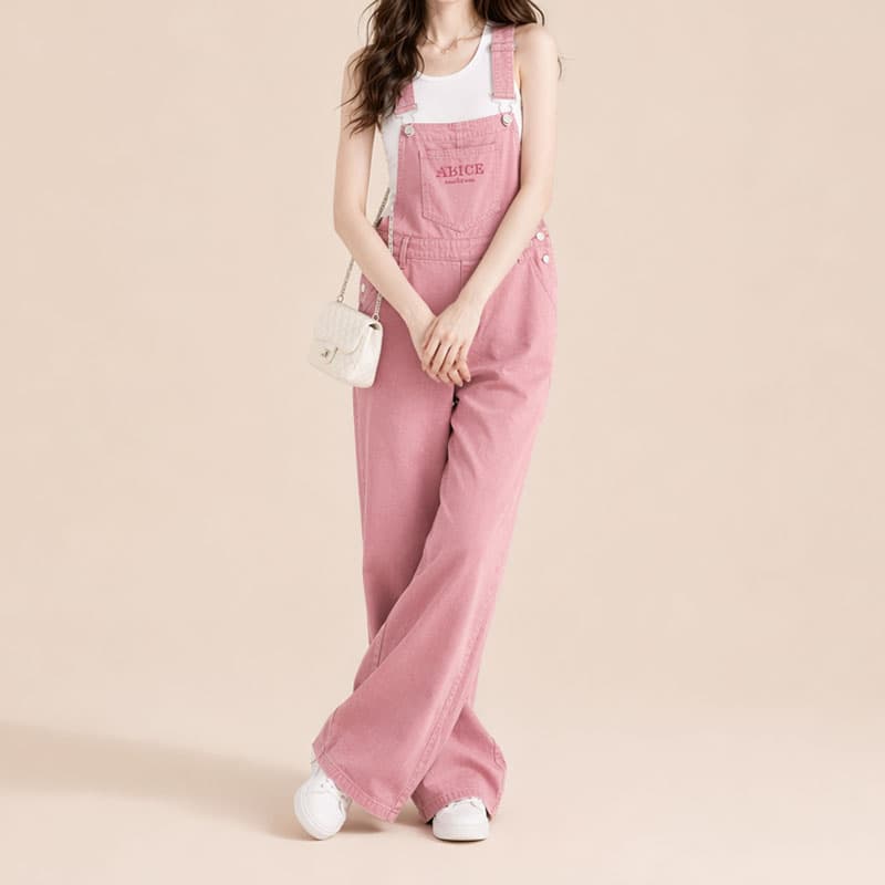 트렌드 다용도 멜빵 청바지 여성 봄 여름 새로운 루즈핏 패션 개성 스트레이트 캐주얼 데님 올인원 바지 이미지 5