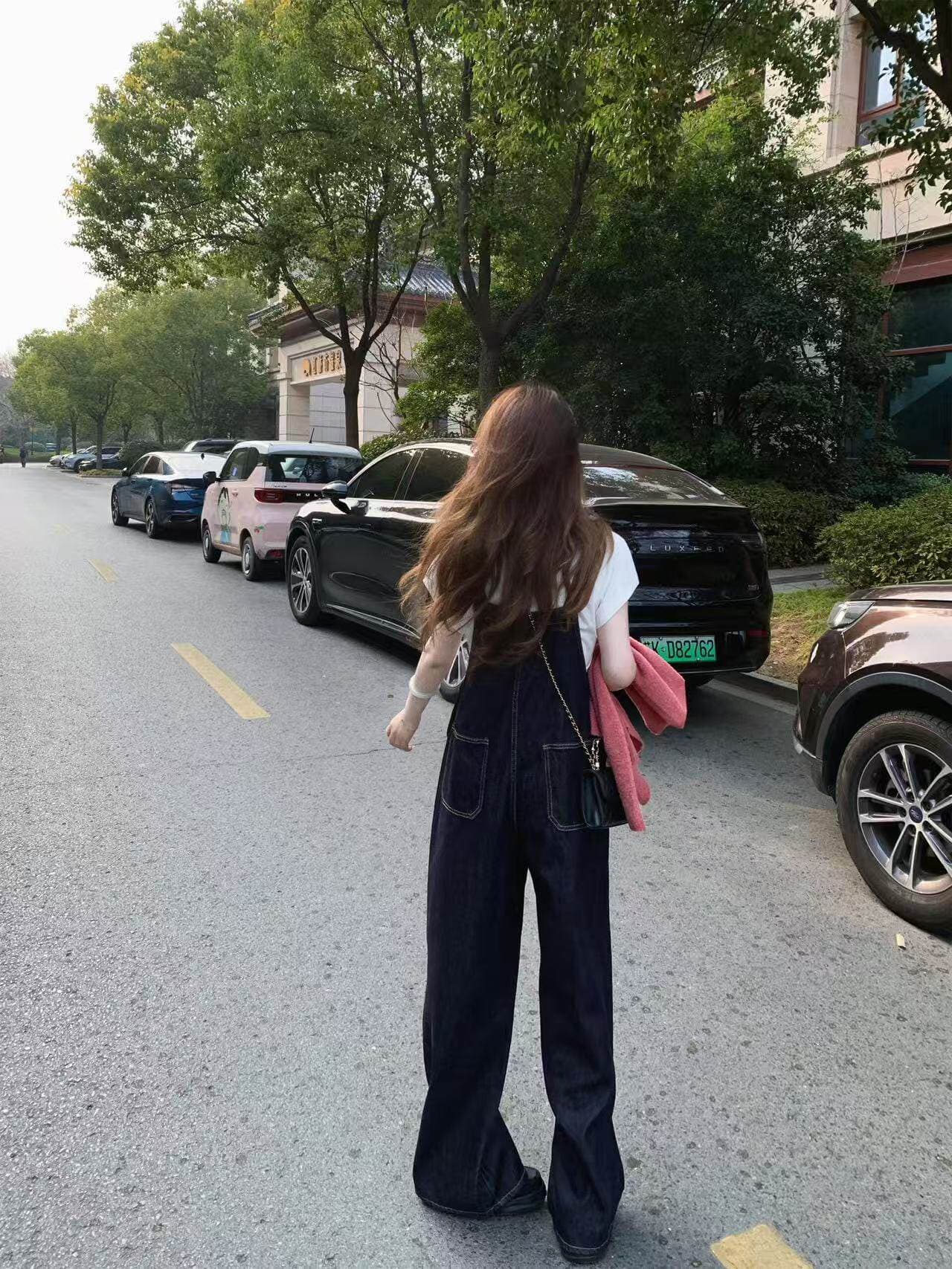 트렌드 출퇴근 데님 멜빵 바지 여성 봄 여름 새로운 디스플레이 높음 ins 바람 캐주얼 데님 멜빵 바지 트렌디 상세 이미지 5