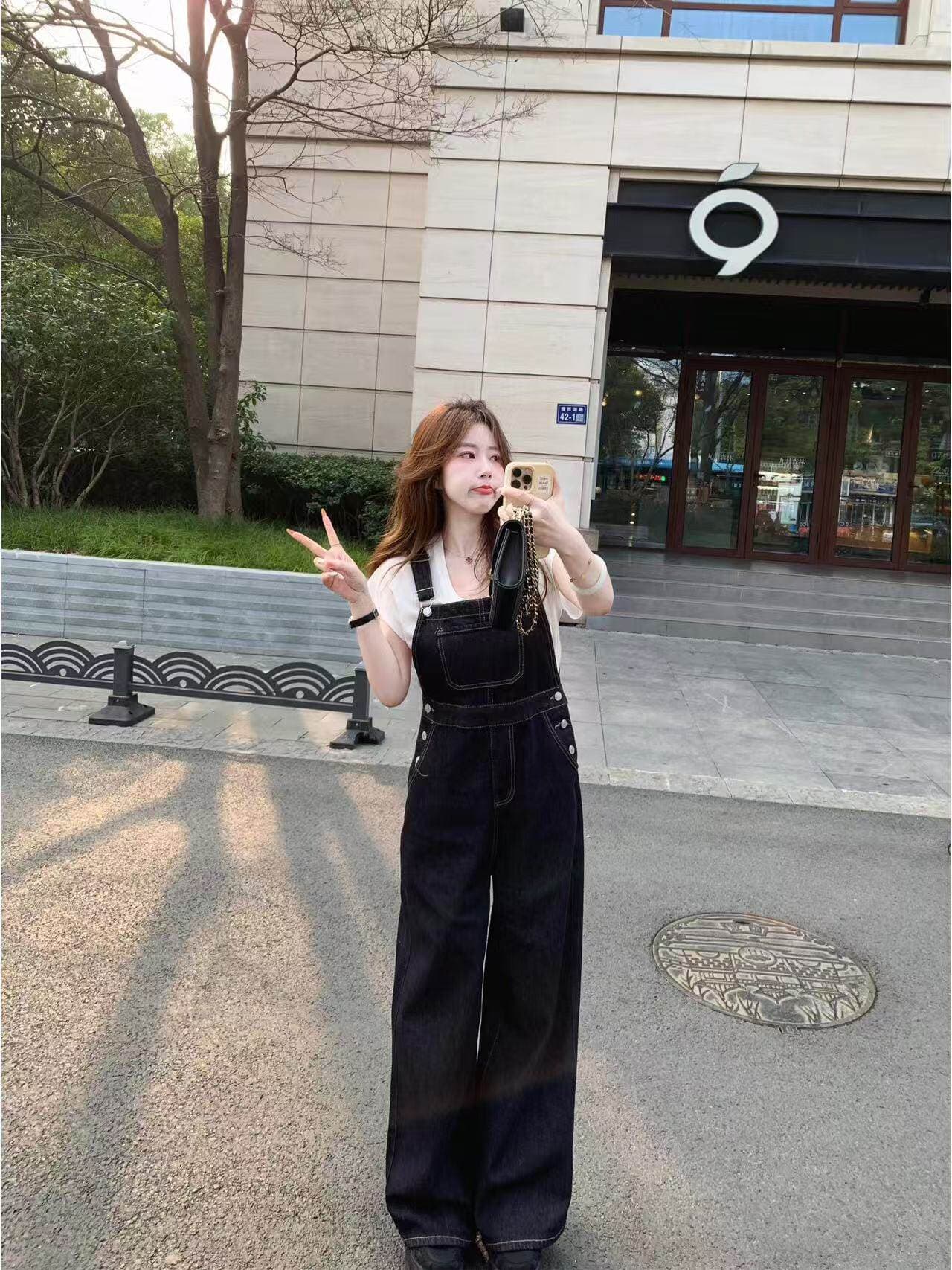 트렌드 출퇴근 데님 멜빵 바지 여성 봄 여름 새로운 디스플레이 높음 ins 바람 캐주얼 데님 멜빵 바지 트렌디 상세 이미지 7