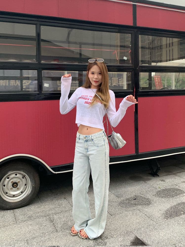 거리 다용도 ins 스트레이트 청바지 여성 봄 가을 새로운 개성 패션 슬림해 보이는 스트레이트 데님 바지 트렌디 상세 이미지 9