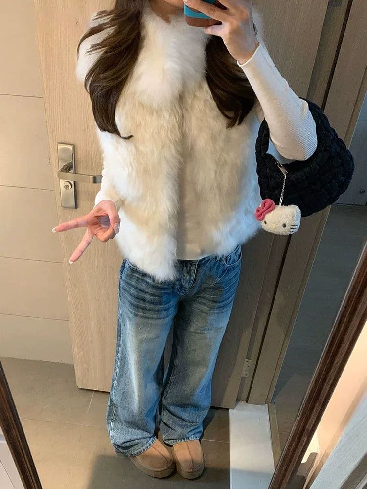 느긋한 바람 개성 중성 상표 패치 스트레이트 청바지 여성 루즈핏 슬림해 보이는 스트레이트 바닥 청소 청바지 트렌디 상세 이미지 3