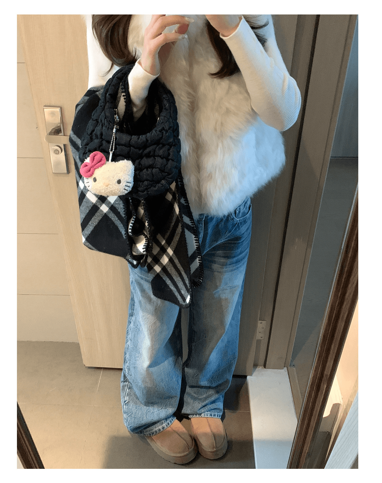 느긋한 바람 개성 중성 상표 패치 스트레이트 청바지 여성 루즈핏 슬림해 보이는 스트레이트 바닥 청소 청바지 트렌디 상세 이미지 13